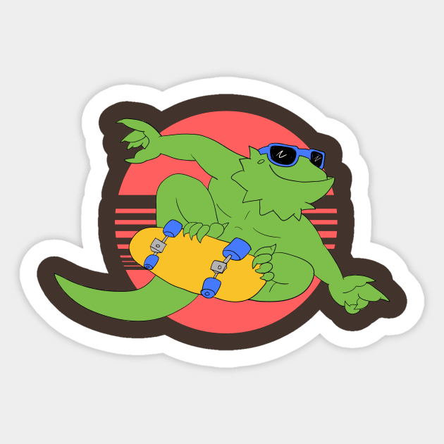 Radical Lizard Sun Sticker by RadicalLizard